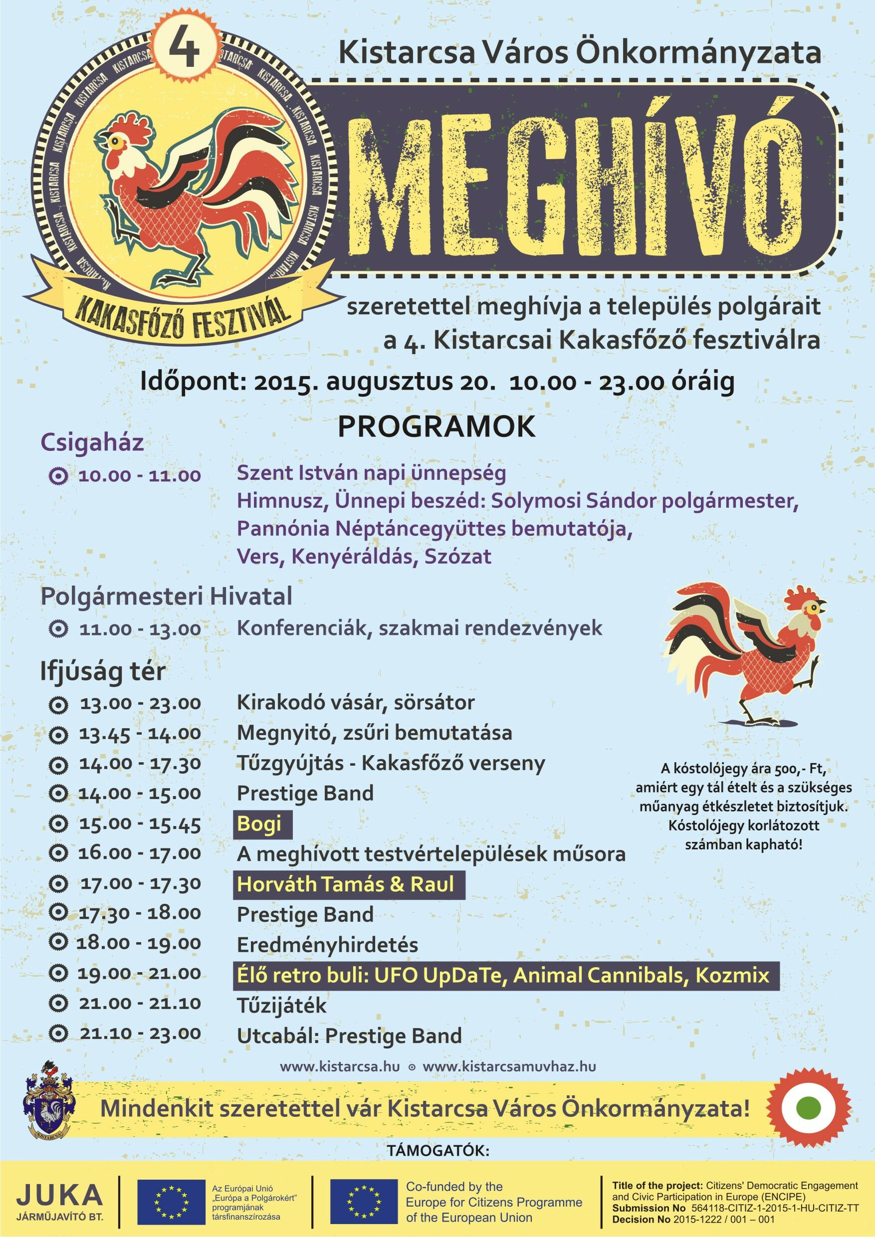 Kistarcsai Kakasfőző Fesztivál plakátok / 2015